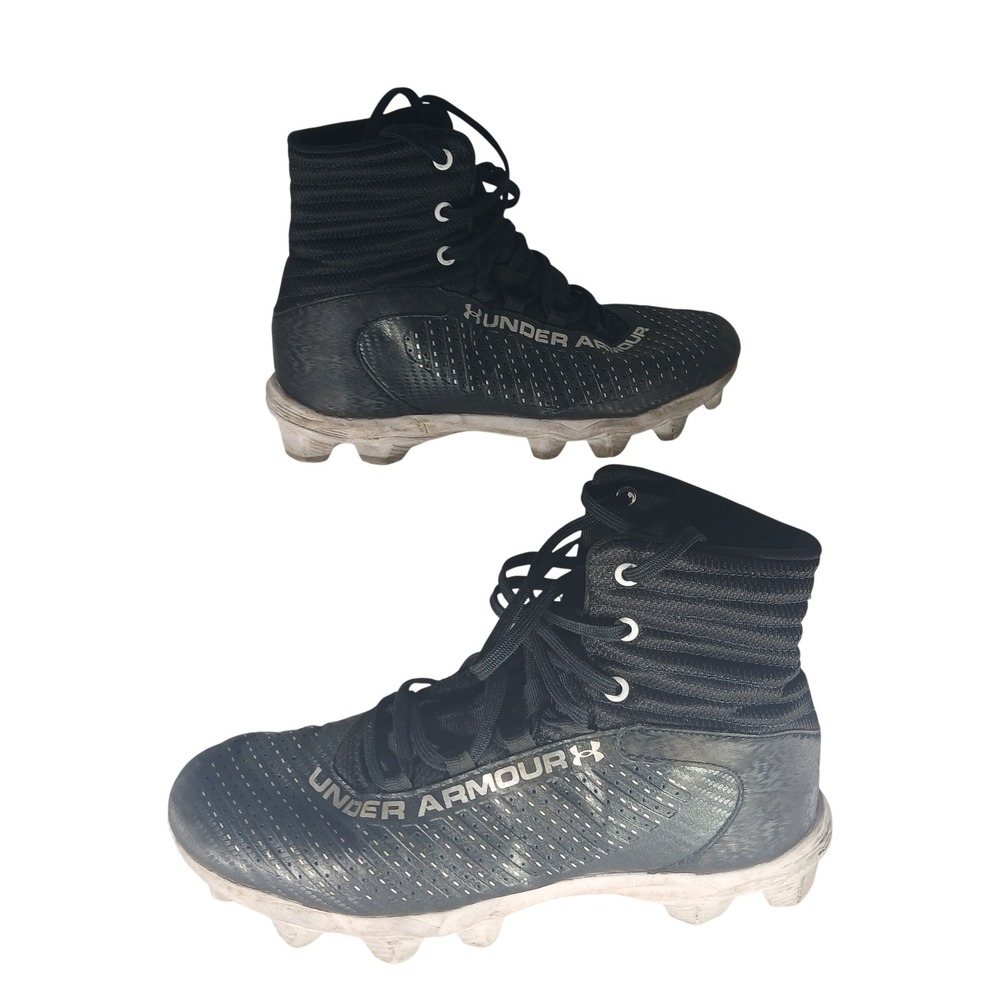 Under Armour Highlight RM Cleats 9 Black High Top Baseball Softball Sporty